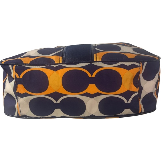 Coach F23936 Poppy Signature C Khaki/Orange/Navy Shoulder Bag - Picture 6 of 11